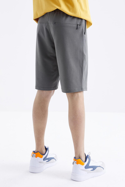 Tommylife Wholesale Almond Green Standard Fit Basic Men's Short - 81212 - 8