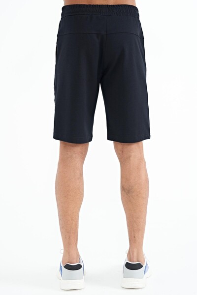 Tommylife Wholesale Alva Standard Fit Printed Men's Shorts 81245 Navy Blue - Thumbnail