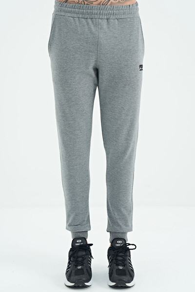 Tommylife Wholesale Alvin Standard Fit Basic Men's Jogger Sweatpants 84908 Gray Melange - Thumbnail