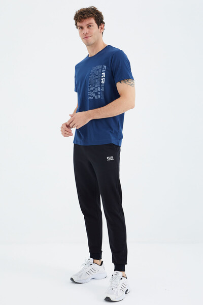 Tommylife Wholesale Alvin Standard Fit Basic Men's Jogger Sweatpants 84908 Navy Blue - Thumbnail