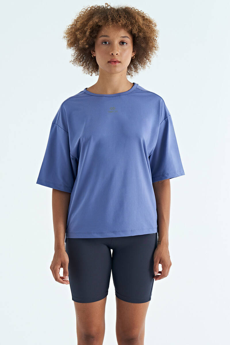 TOMMYLIFE - Tommylife Wholesale Amethyst Crew Neck Oversize Women's T-Shirt - 97263