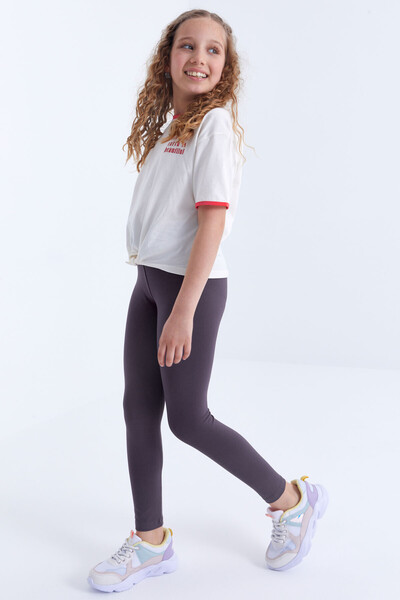 Tommylife Wholesale Amethyst High Waisted Skinny Leg Girl's Leggings - 75047 - Thumbnail