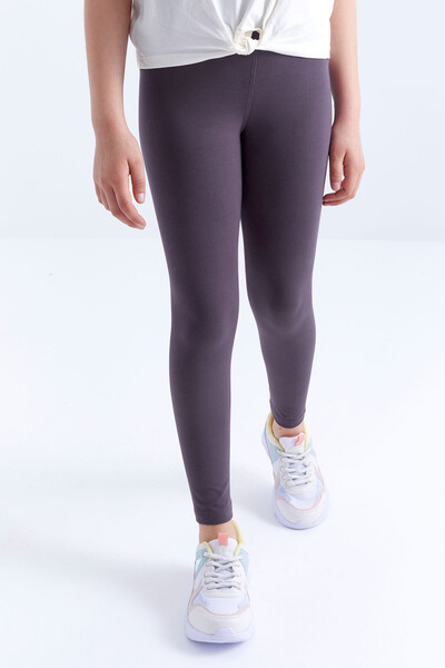 Tommylife Wholesale Amethyst High Waisted Skinny Leg Girl's Leggings - 75047 - Thumbnail
