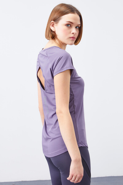 Tommylife Wholesale Amethyst Short Sleeve Standard Fit Crew Neck Women's T-Shirt - 97101 - Thumbnail