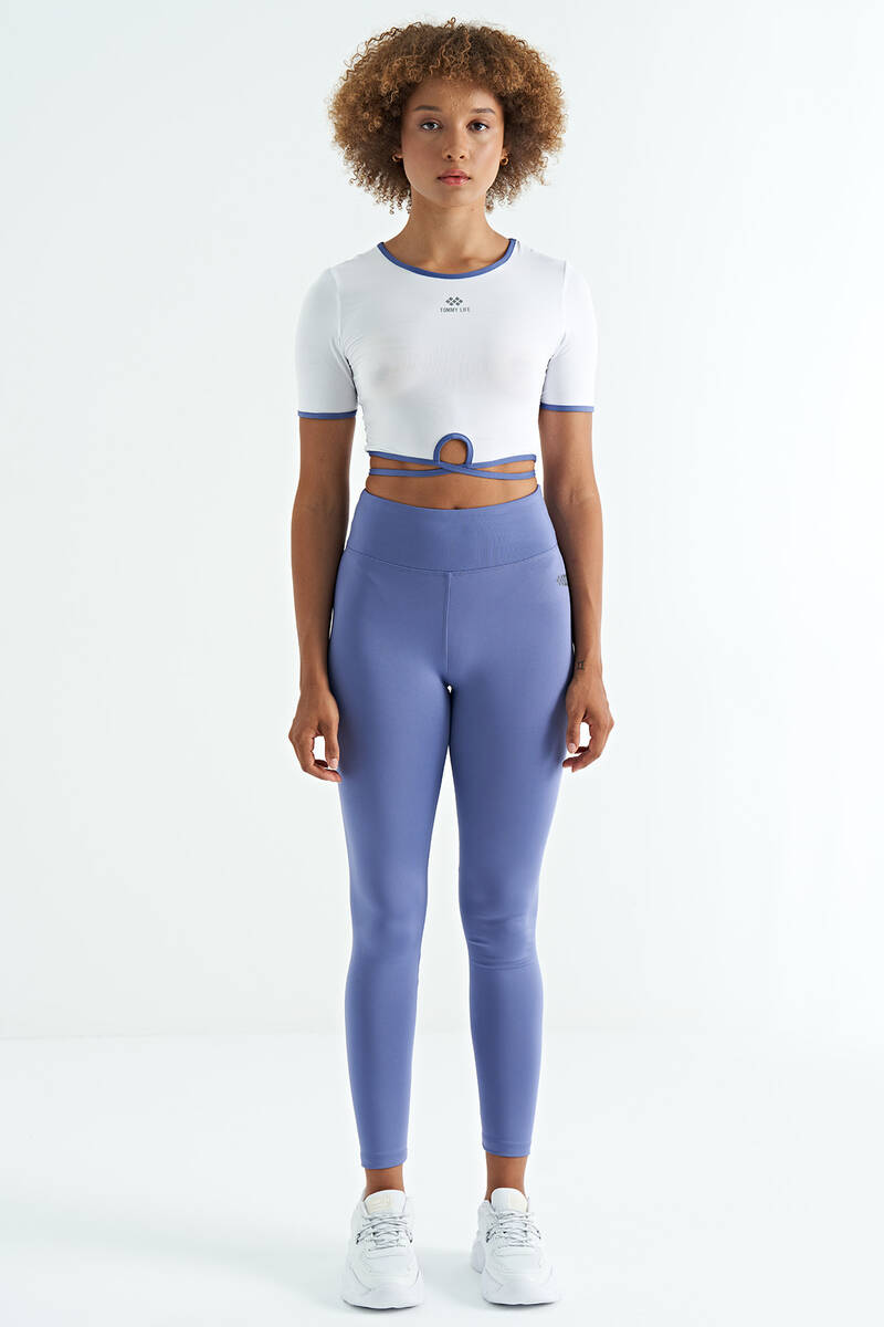 TOMMYLIFE - Tommylife Wholesale Amethyst Slim Fit Women's Leggings - 94627