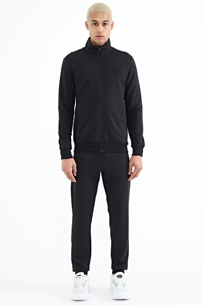 Tommylife Wholesale Anton Standard Fit Basic Men's Tracksuit Set 85178 Black - Thumbnail