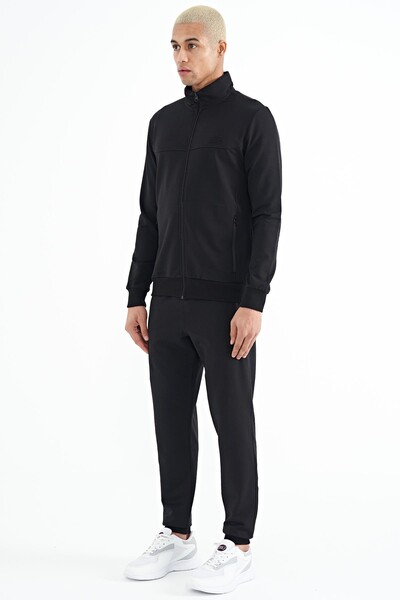 Tommylife Wholesale Anton Standard Fit Basic Men's Tracksuit Set 85178 Black - Thumbnail