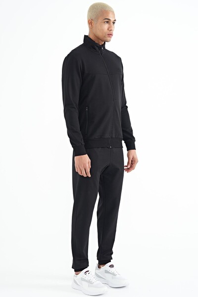 Tommylife Wholesale Anton Standard Fit Basic Men's Tracksuit Set 85178 Black - Thumbnail