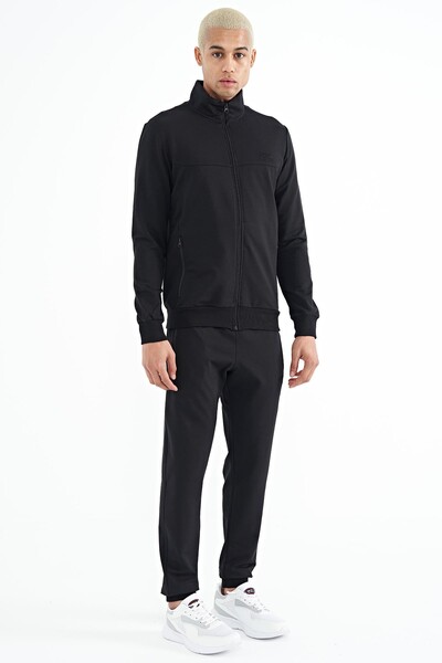 Tommylife Wholesale Anton Standard Fit Basic Men's Tracksuit Set 85178 Black - Thumbnail