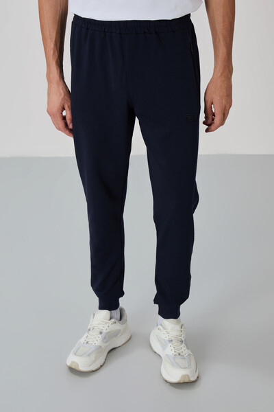 Tommylife Wholesale Anton Standard Fit Basic Men's Tracksuit Set 85178 Indigo - Thumbnail