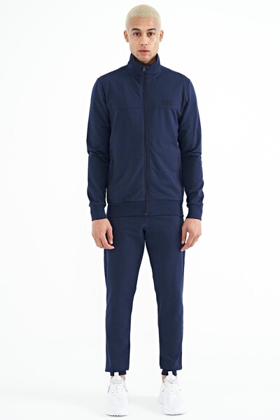 Tommylife Wholesale Anton Standard Fit Basic Men's Tracksuit Set 85178 Indigo - Thumbnail