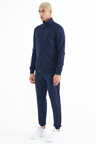 Tommylife Wholesale Anton Standard Fit Basic Men's Tracksuit Set 85178 Indigo - Thumbnail