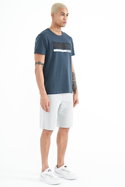 Tommylife Wholesale Antony Standard Fit Men's Shorts 81247 Gray - Thumbnail