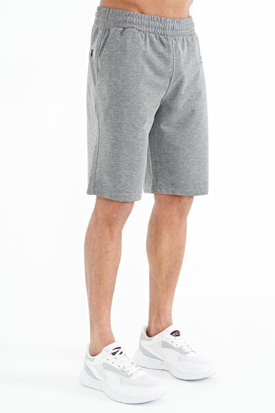 Tommylife Wholesale Antony Standard Fit Men's Shorts 81247 Gray Melange - Thumbnail