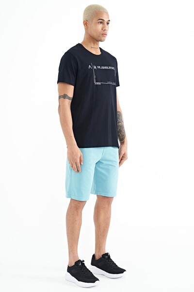 Tommylife Wholesale Antony Standard Fit Men's Shorts 81247 Light Blue - Thumbnail