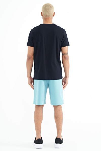 Tommylife Wholesale Antony Standard Fit Men's Shorts 81247 Light Blue - Thumbnail