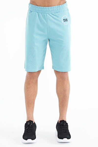 Tommylife Wholesale Antony Standard Fit Men's Shorts 81247 Light Blue - Thumbnail