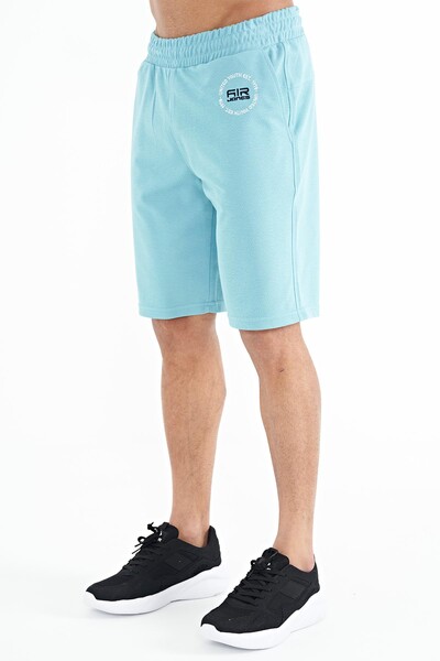 Tommylife Wholesale Antony Standard Fit Men's Shorts 81247 Light Blue - Thumbnail