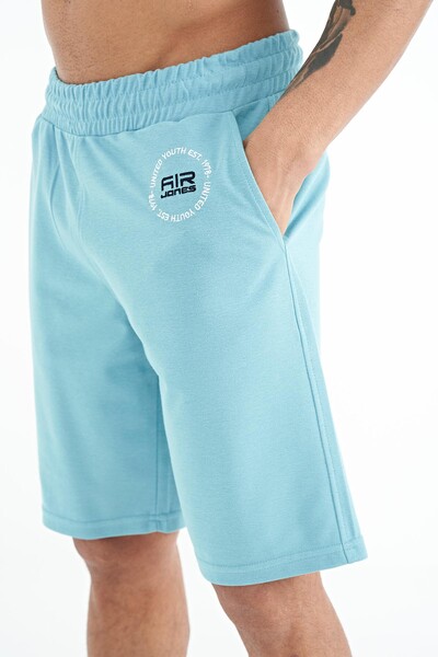 Tommylife Wholesale Antony Standard Fit Men's Shorts 81247 Light Blue - Thumbnail