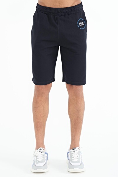 Tommylife Wholesale Antony Standard Fit Men's Shorts 81247 Navy Blue - Thumbnail