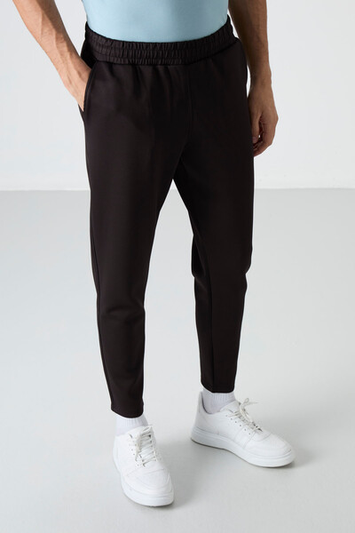 Tommylife Wholesale Bain Standard Fit Basic Men's Sweatpants 84949 Black - Thumbnail