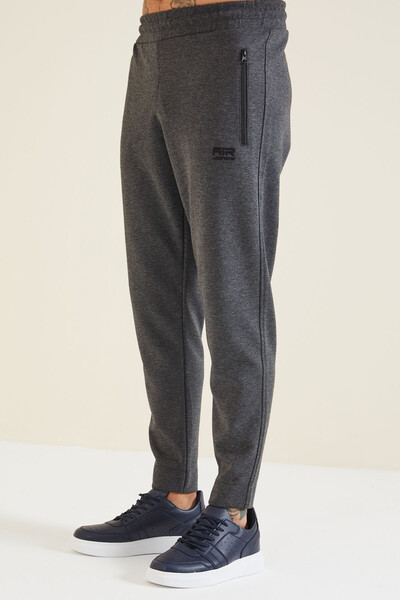 Tommylife Wholesale Barry Standard Fit Jogger Men's Sweatpants 84984 Anthracite Melange - Thumbnail