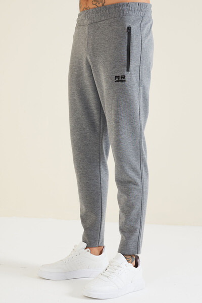 Tommylife Wholesale Barry Standard Fit Jogger Men's Sweatpants 84984 Gray Melange - Thumbnail