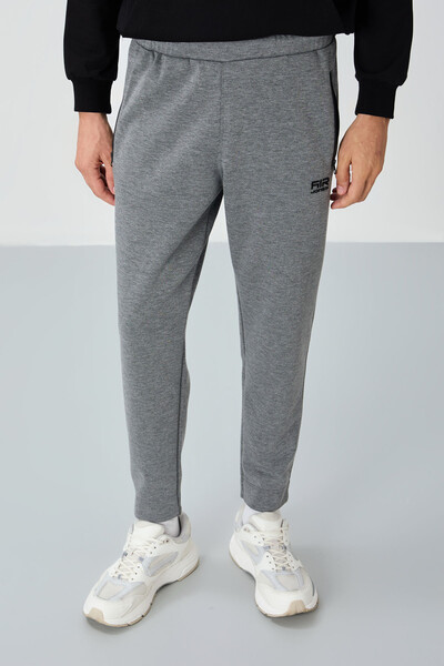 Tommylife Wholesale Barry Standard Fit Jogger Men's Sweatpants 84984 Gray Melange - Thumbnail