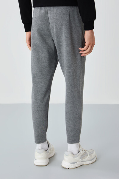 Tommylife Wholesale Barry Standard Fit Jogger Men's Sweatpants 84984 Gray Melange - Thumbnail