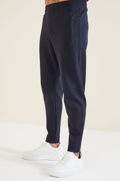 Tommylife Wholesale Barry Standard Fit Jogger Men's Sweatpants 84984 Navy Blue - Thumbnail