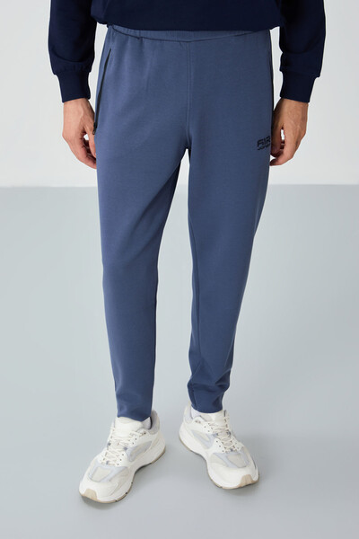 Tommylife Wholesale Barry Standard Fit Jogger Men's Sweatpants 84984 Petrol Blue - Thumbnail