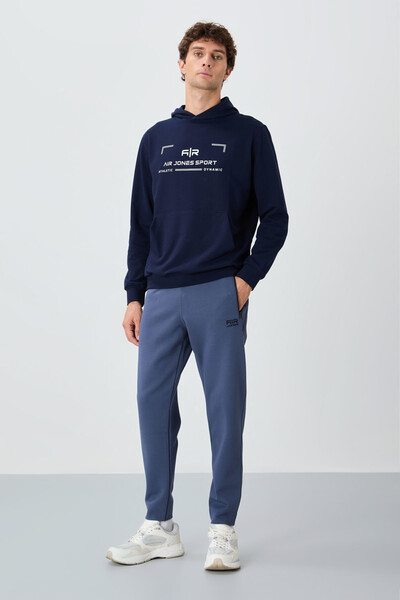 Tommylife Wholesale Barry Standard Fit Jogger Men's Sweatpants 84984 Petrol Blue - Thumbnail