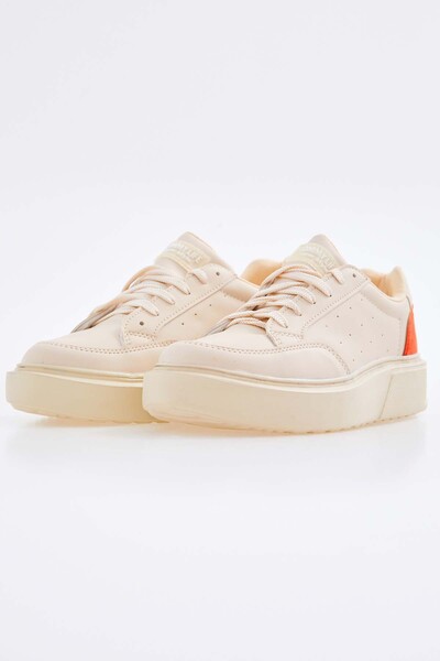 Tommylife Wholesale Beige - Terracotta Comfy Women's Sneakers - 89105 - Thumbnail