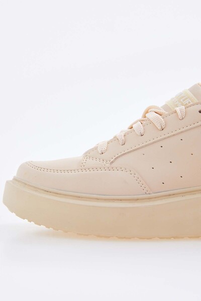 Tommylife Wholesale Beige - Terracotta Comfy Women's Sneakers - 89105 - Thumbnail