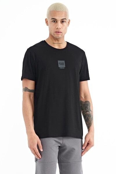 Tommylife Wholesale Bert Crew Neck Standard Fit Printed Men's T-Shirt 88210 Black - Thumbnail