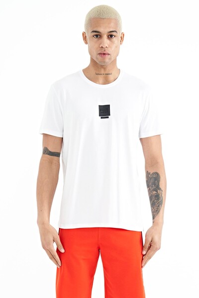 Tommylife Wholesale Bert Crew Neck Standard Fit Printed Men's T-Shirt 88210 White - Thumbnail