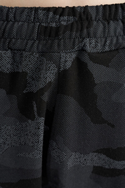 Tommylife Wholesale Black Camouflage Boys' Zip Pocket Skinny Fit Sweatpants - 64053 - Thumbnail