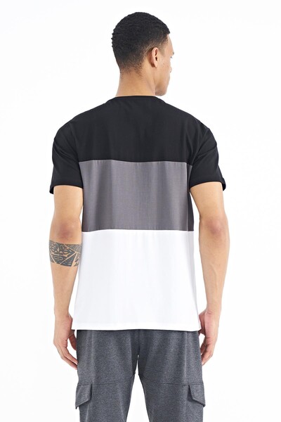 Tommylife Wholesale Black Crew Neck Standard Fit Men's T-Shirt - 88177 - Thumbnail