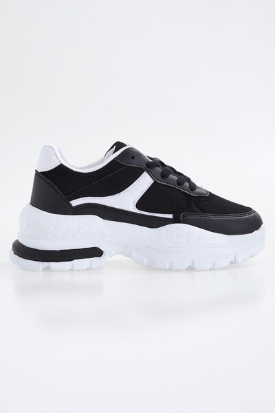 Tommylife Wholesale Black Daily Women's Sneakers - 89077 - Thumbnail