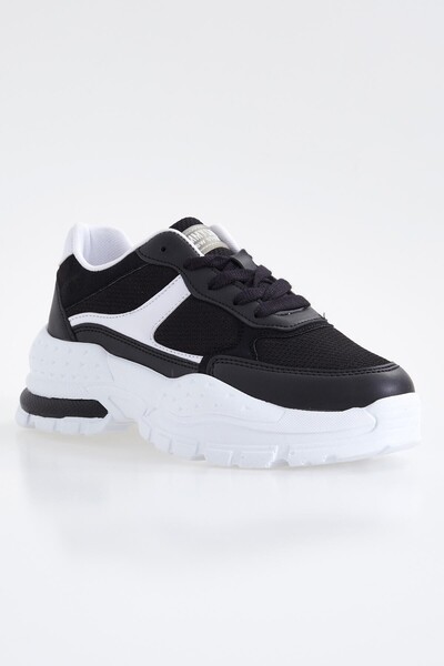 Tommylife Wholesale Black Daily Women's Sneakers - 89077 - Thumbnail