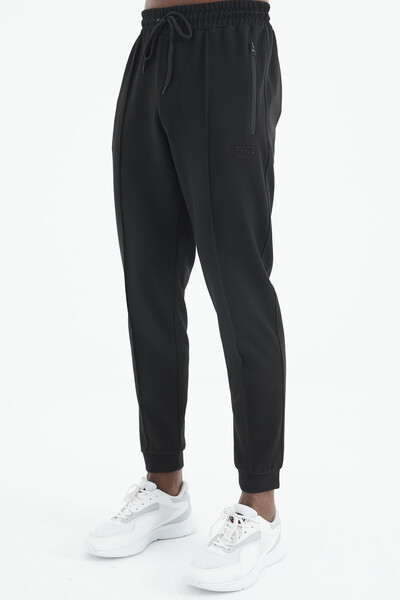 Tommylife Wholesale Black Darian Jogger Men's Sweatpants - 82113 - Thumbnail