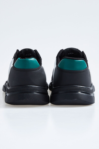 Tommylife Wholesale Black Faux Leather Men's Sneakers - 89117 - Thumbnail