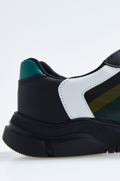 Tommylife Wholesale Black Faux Leather Men's Sneakers - 89117 - Thumbnail