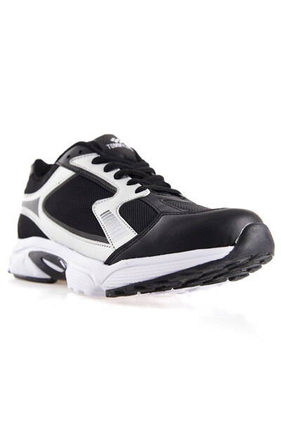 Tommylife Wholesale Black High Sole Faux Leather Men's Sneakers - 89121 - Thumbnail