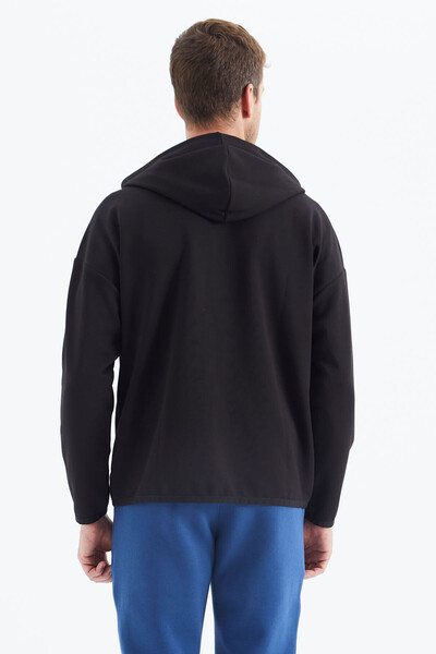 Tommylife Wholesale Black Hooded Boys' Sweatshirt - 88288 - Thumbnail