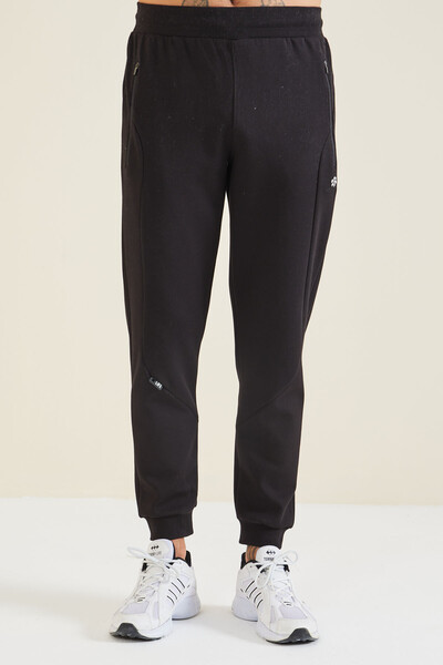 Tommylife Wholesale Black Jogger Men's Sweatpants - 82104 - Thumbnail