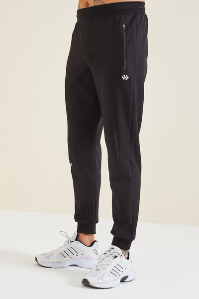 Tommylife Wholesale Black Jogger Men's Sweatpants - 82104 - Thumbnail