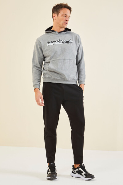 Tommylife Wholesale Black Jogger Men's Sweatpants - 84984 - Thumbnail