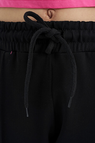 Tommylife Wholesale Black Laced Girls Sweatpants - 75124 - Thumbnail