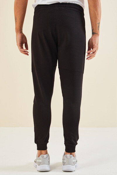 Tommylife Wholesale Black Laced Men's Sweatpants - 84917 - Thumbnail